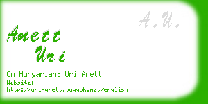 anett uri business card